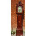 A fine 18th century flame mahogany eight day striking longcase clock by James Scholefield of London,