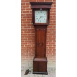 A Georgian oak 30-hour longcase clock by Robert Smith of Nottingham, having Greek key cornice