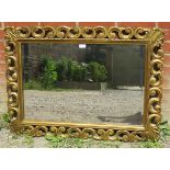 A vintage giltwood framed rectangular wall mirror in the Florentine style. Condition report: No