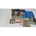 A collection of Bjorn Borg related tennis ephemera including a signed ticket for the Scandinavian
