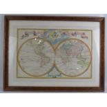 A 1755 Phillipe Bauche/Guillaume De'Lisle Mappemonde a L'Usage du Roy world map. Hand tinted