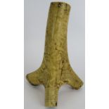A 16th/17th century scrimshaw decorated antler powder flask, probably German. Intricately carved