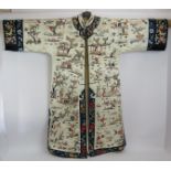 A vintage Chinese silk Kimono style robe, hand embroidered and fully lined. Brought back from