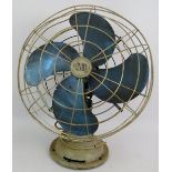 A vintage 'Limit' desk fan, c1950s, by Veritys Fans Holdings Ltd. Fan diameter 44cm. Height