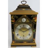 A contemporary Georgian Chinoiserie Revival style mantle clock with 8 day striking and chiming