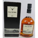 One bottle of the Dalmore single highland malt scotch whisky, 12 year old, 70cl 40 % vol. With