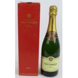 One bottle of Tattinger Brut Reserve champagne, 75cl 12% vol with box. Condition report: No issues.