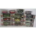 Nine Corgi Original Omnibus Blackpool tram models plus four model double-decker buses, all boxed. (