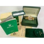 A 1974 gold Rolex perpetual date gentleman's wristwatch with 14ct yellow gold case and 18ct yellow