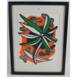 Fernand Leger (1881-1955) - 'La Fleur', original 1971 lithograph, commissioned for publication in '