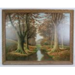 David Mead (1906-1986) - 'New Forest', oil on canvas, signed, titled verso, 75cm x 100cm, framed.