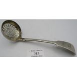 A Georgian silver sifter spoon, London 1836, maker WE, monogrammed. Approx weight 2 troy oz/65