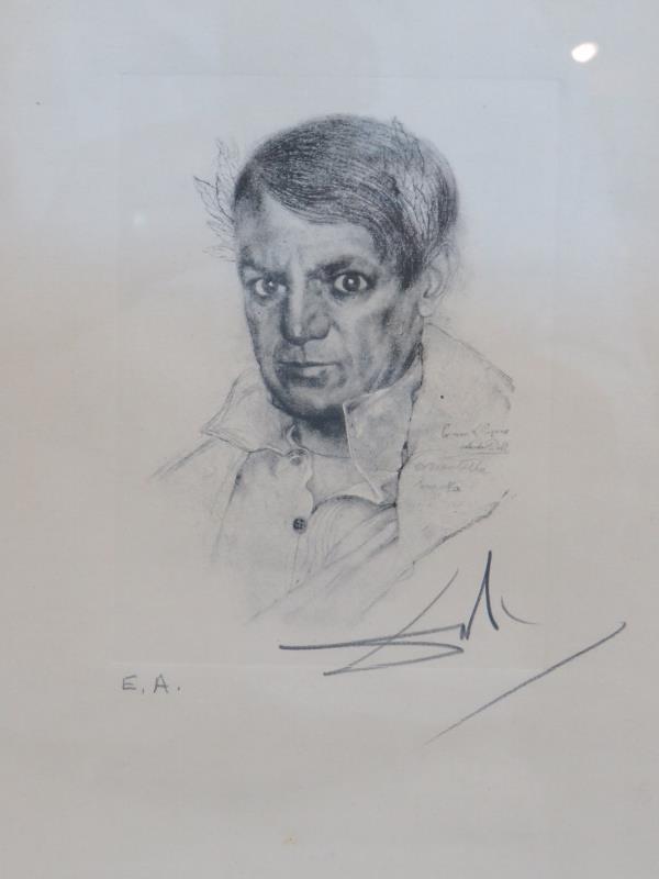 Salvador Dali (Spanish, 1904-1989) - 'Picasso L'Emperor', pencil signed sepia lithograph "EA", - Bild 2 aus 5