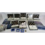 Royal Mint UK proof coin sets 1980-1990, 2 sets of many plus other proof and uncirculated sets. (