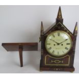 A Regency period brass inlaid mahogany cased bracket clock with striking movement by John Leach of