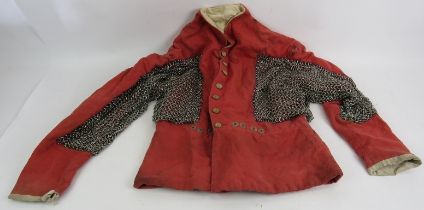 A well made chain mail tunic, fully lined, air holes, wooden buttons. Medieval re-enactment. Chest