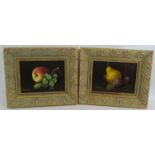 Jack Fermor (20th Century) - 'Still life's', a pair, oils on canvas, signed, 14cm x 19cm, framed.