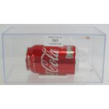 Damien Hirst (British, b.1965) - a hand signed Coca Cola can, displayed in a Perspex case, 20cm