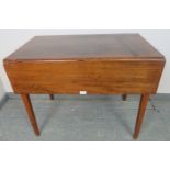 A Georgian mahogany Pembroke table, the single drawer fitted with brass swan neck handle, on