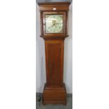 A Georgian oak cased 30-hour striking longcase clock by W. Strickland of Tenterden, with diamond