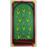 A vintage 1960's Kay Pin Football table top Bagatelle game board, 76cm x 40cm. Condition report: