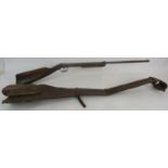 A vintage Haenel .177 air rifle with leather case. Length: 90cm. (2). Condition report: Signs of