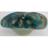 A vintage Mdina studio glass fruit bowl, signed to base. Maximum diameter: 27cm. Height: 11cm.