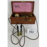 A late 19th/early 20th century mahogany cased 'Improved Magneto - electric machine', by S. Maw &