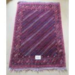 A mid 20th century Persian rug, central diamond repeat pattern, good even colour, 150cm x 103cm.