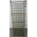 A large vintage French steel wine cage by Rigidex, holding 150 bottles. Condition report: Some