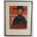 Constance Kermes (American, 1923-2009) - 'Rooted Man', pencil signed limited edition lithograph,