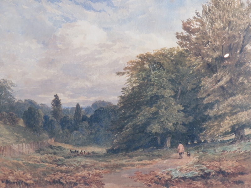 Bennett (19th century) - 'Wooded landscape', watercolour, signed, 34cm x 50cm, framed. Condition - Image 2 of 3