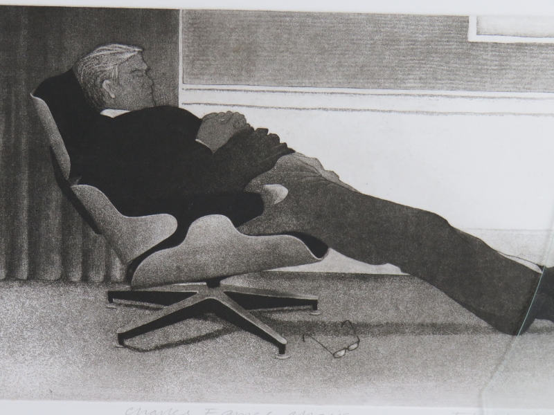 Elizabeth Morris (British, contemporary) - 'Charles Eames Chair', pencil signed limited edition - Image 2 of 5