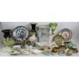 A large quantity of collectable ceramics including Royal Copenhagen, Satsuma, Coalport, Royal Dux,