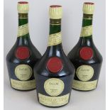 Three bottles of D.O.M. Benedictine liqueur, 70cl 40% vol. (3). Condition report: Minor damage to