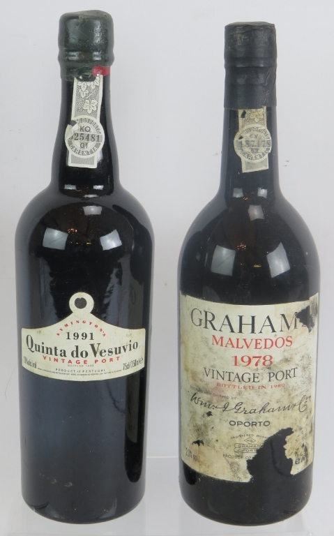 One bottle of Graham's Malvedos vintage port 1978, 75cl 20% vol and one bottle of Symington's Quinta