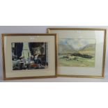 John Howe (20th century) - 'Victoria Sunday' (after J.P. Tissot), watercolour, signed, label