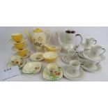 A Burleigh Ware Art Deco, 10 piece part coffee set, a vintage Royal Doulton "Morning Star" pattern 9