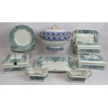 A 12 piece 19th century aesthetic movement dinner set by ceramic Art Co Ltd consisting of tureens,