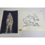 Lucy Dupre (contemporary) - 'Le Pierrot enfant', pencil signed Artists Proof etching, 38cm x 24cm,