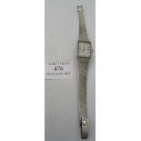 A ladies Certina 9ct white gold wristwatch, 17 jewels Swiss 13-22, approx weight 29 grams. Condition