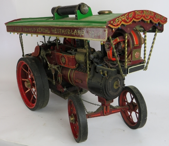 A live steam scale model of an Allchin steam showman's traction engine made by H. A. Brown, Cropston - Image 6 of 10