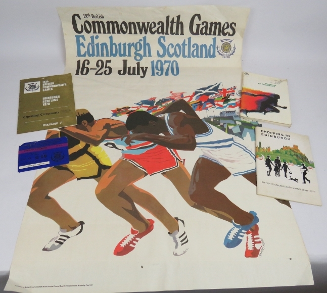 An original 1970 Commonwealth Games poster designed by James Hope and printed by British Travel (