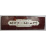 A vintage British Railways enamel sign, Western region. 140cm x 42cm. Condition report: Age