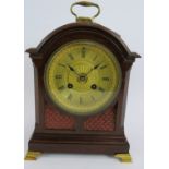 A 19th Century French 8 day mantel clock by Japy Freres with mahogany case, gilt dial and mounts and