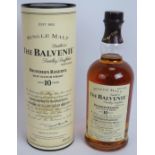 One bottle of the Balvenie Founder's Reserve single malt scotch whisky 10 year old with tube. 70cl