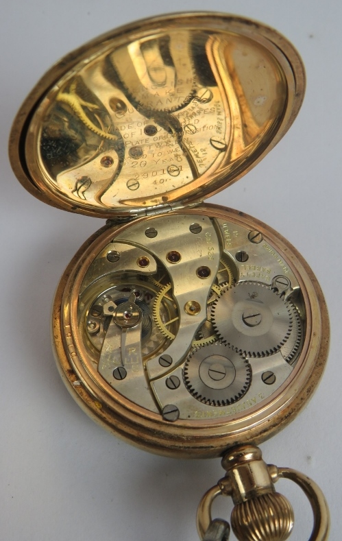 A late 19th century silver plated inkstand with stag mount, a gold plated pocket watch with - Image 3 of 8