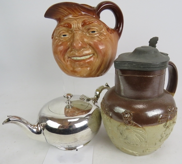A Royal Doulton large character jug "John Barleycorn", a 19th century stoneware harvest jug with