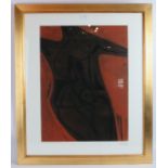 Attributed to William Gear (1915-1997) - 'Abstract Form', monoprint, bears signature "Gear", label