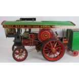 A live steam scale model of an Allchin steam showman's traction engine made by H. A. Brown, Cropston